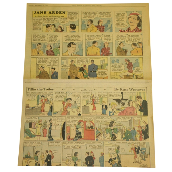 1937 Ralph Guldahl Camel Cigarette Comic Strip Advertisement - US Open