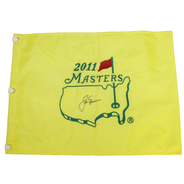 Jack Nicklaus Signed 2011 Masters Embroidered Flag JSA COA