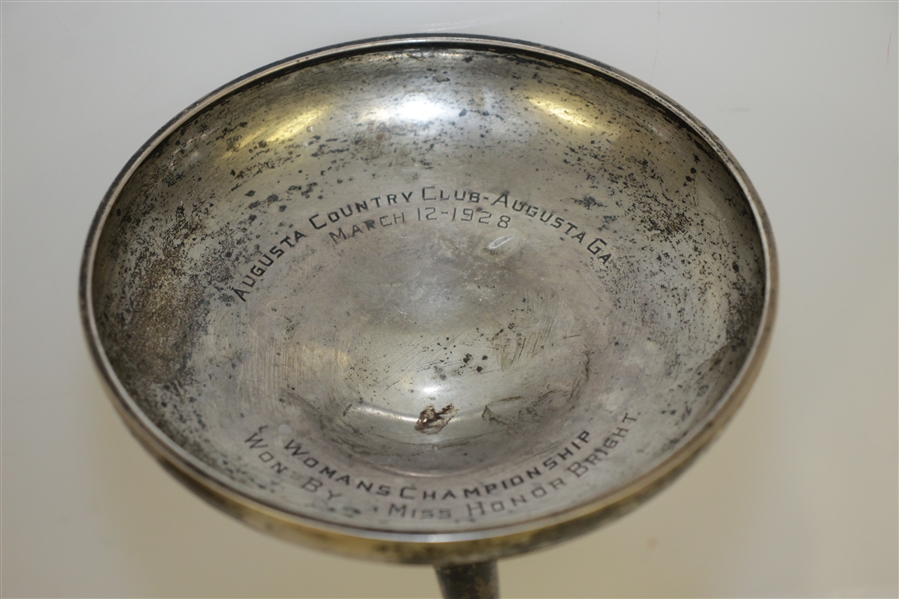 1928 Augusta Country Club Womens Championship Sterling 8122 Silver Trophy
