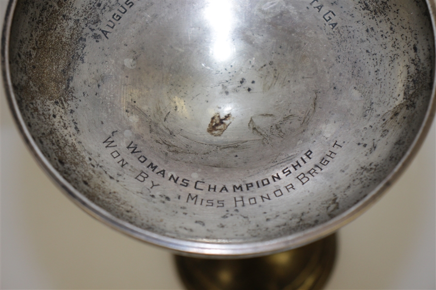 1928 Augusta Country Club Womens Championship Sterling 8122 Silver Trophy