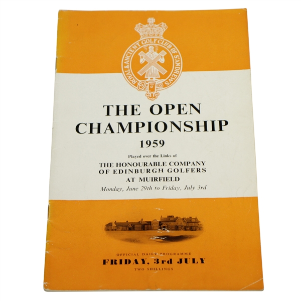 1959 Open Championship at Muirfield Friday Program - Gary Player Win