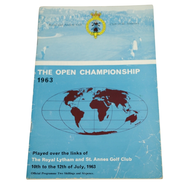 1963 Open Championship at Royal Lytham Program - Bob Charles Winner