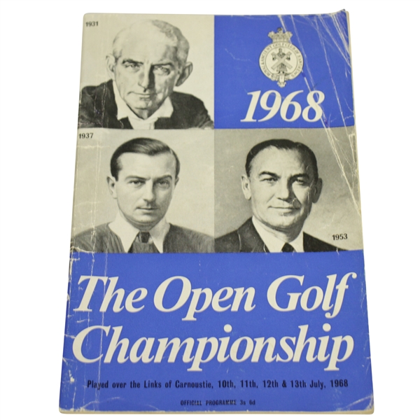 1968 Open Championship Program at Carnoustie - Gary Player Win
