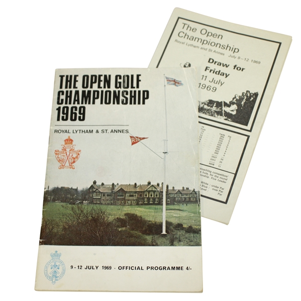 1969 Open Championship at Royal Lytham & St. Annes Program & Draw Sheet - Jacklin Win