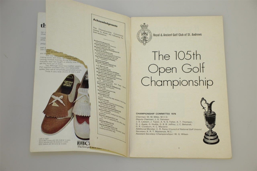 1974, 1975, 1976 & 1980 Open Championship Programs - Player, Watson & Miller Wins