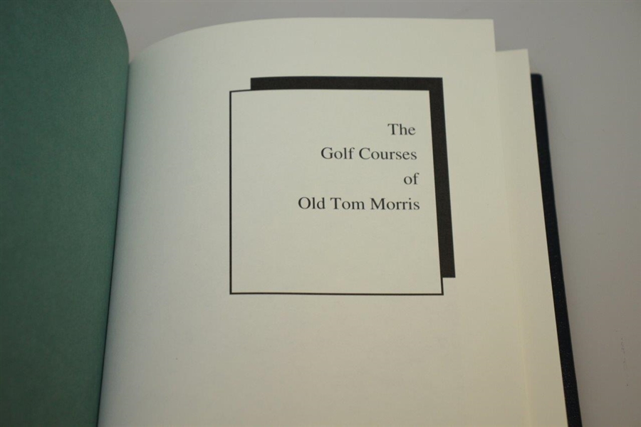 The Golf Courses of Tom Morris Ltd Ed Signed by Author Robert Kroeger - Hand Numbered 10/50