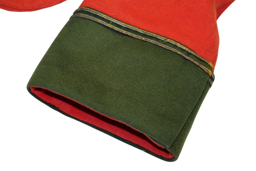 Time-Period British Style Red Golf Club Waistcoat w/ 'M' Stitching on Collar - Ladies Cut