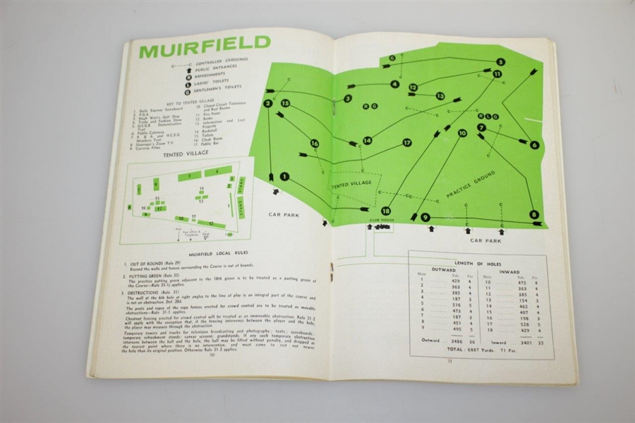 1966 Open Championship at Muirfield Program - Nicklaus 1st Open Win