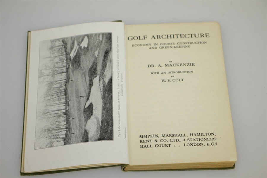 1920 1st Ed 'Golf Architecture: Economy in Course Construction & Green-Keeping' by Dr. Allister MacKenzie