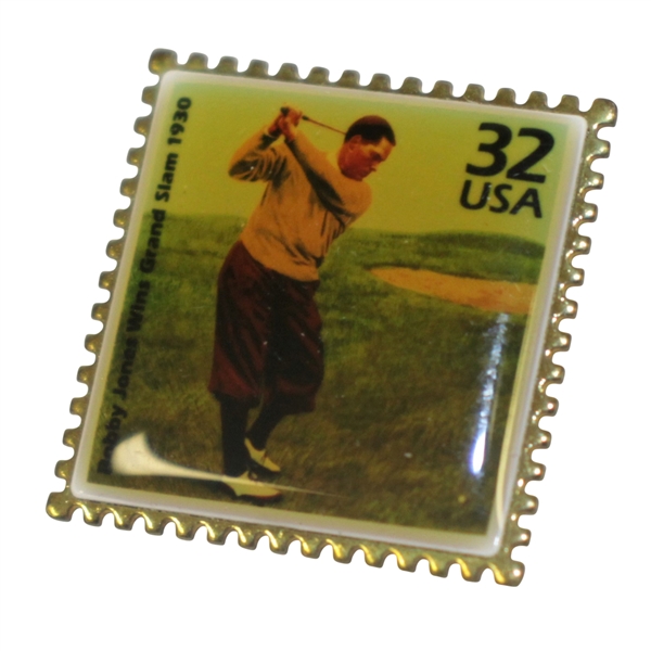 Bobby Jones Wins Grand Slam 1930 Commemorative Metal Stamp Pin