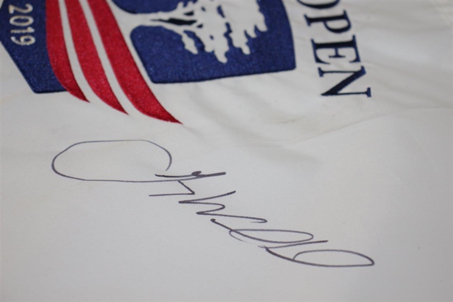 Gary Woodland Signed 2019 US Open Flag at Pebble Beach - First Major! JSA ALOA