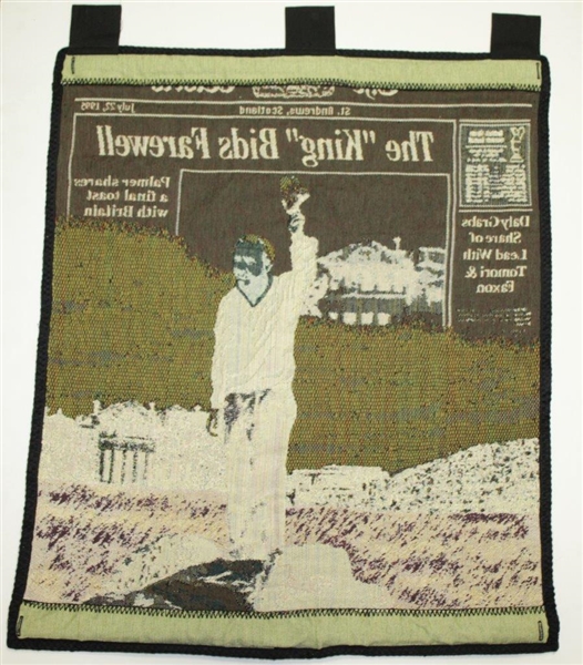 Arnold Palmer Open Championship Farewell Wall Hanging Rug - St Andrews 1995