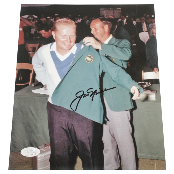Jack Nicklaus Signed 1963 Masters Color Photo w/ Palmer JSA #CC81266