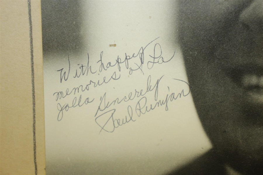 Paul Runyan Signed Oversize Framed Period Photo by Photographer D Scott Chisholm JSA ALOA