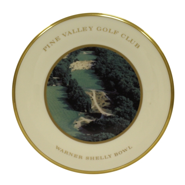 Pine Valley Golf Club Warner Shelly Bowl Ceramic Plate - Featuring 7th Hole