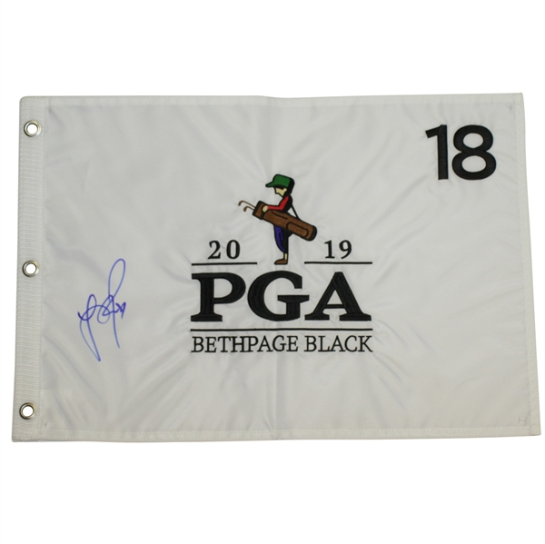 Justin Rose Signed 2019 PGA Championship at Bethpage Flag JSA ALOA