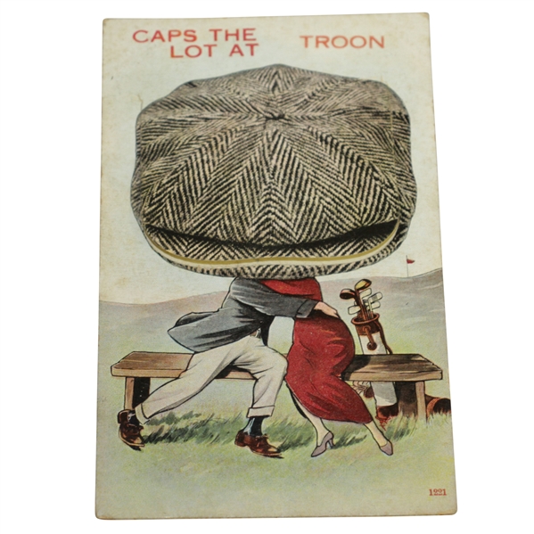 Vintage Pop Up 'Caps The Lot At Troon' Postcard - Unusual Novelty Card