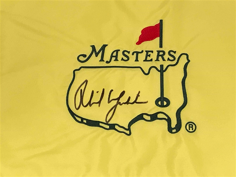 Phil Mickelson Signed Masters Undated Embroidered Flag JSA ALOA