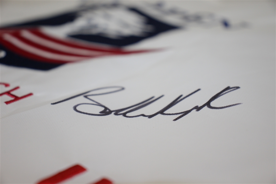 Brooks Koepka Signed 2019 US Open at Pebble Beach Embroidered Flag JSA ALOA