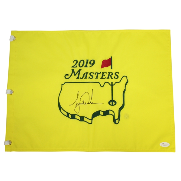 Tiger Woods Signed 2019 Masters Embroidered Flag FULL JSA #Z91284