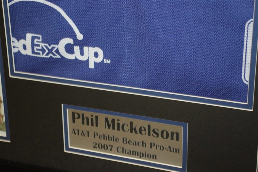 Phil Mickelson & Bones Signed Tournament Victory Worn Caddie Bib - Framed FULL JSA #BB18488
