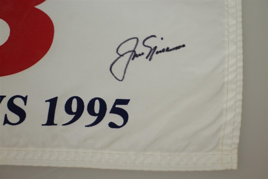 Jack Nicklaus Signed 1995 Open Championship at St. Andrews Flag JSA FULL #Z91303