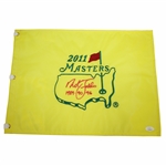 Nick Faldo Signed 2011 Masters Embroidered Flag with Years Won Notation JSA #EE96293