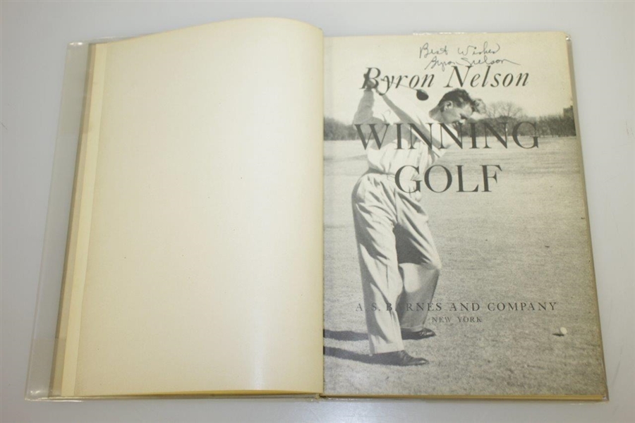 Byron Nelson Signed 1946 'Winning Golf' Book JSA #EE96325