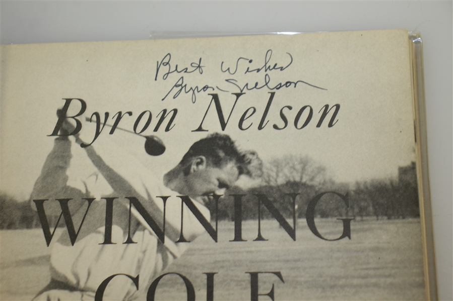 Byron Nelson Signed 1946 'Winning Golf' Book JSA #EE96325