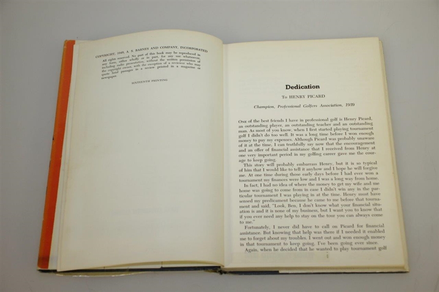 Ben Hogan Signed 1948 'Power Golf' Book JSA #EE96332