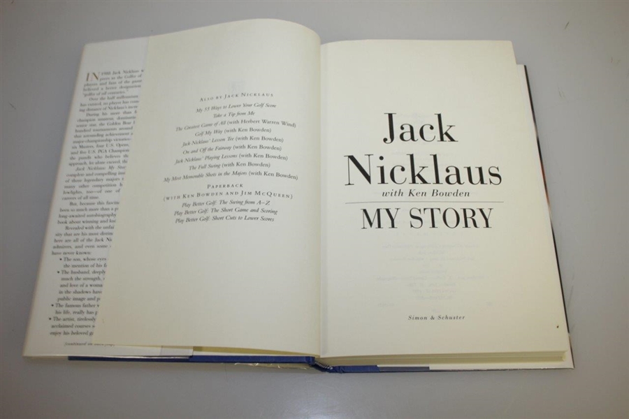 Jack Nicklaus Signed 'My Story' Golf Book JSA #EE96319
