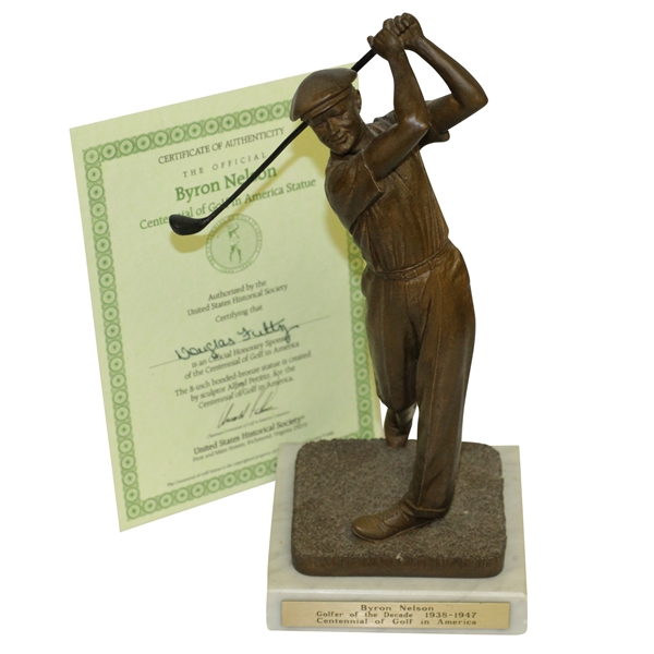 Byron Nelson Golfer of the Decade 1938-1947 Statue with Certificate