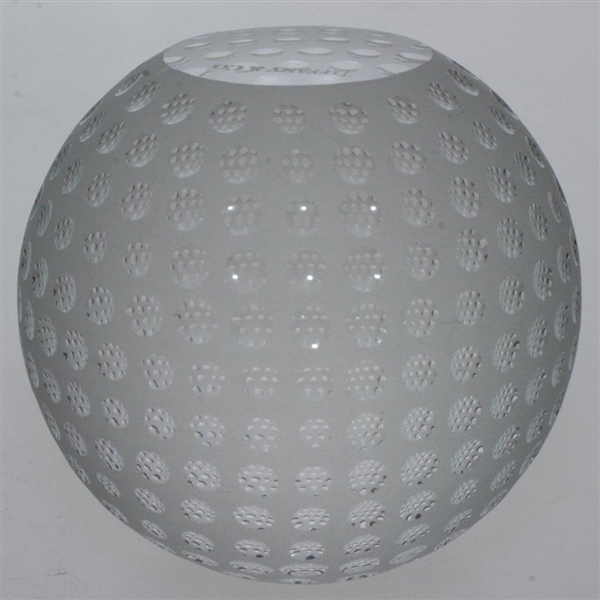 Tiffany & Co Luxury Leaded Crystal Art Glass Golf Ball Paperweight with Original Box
