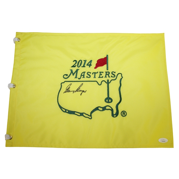 Gary Player Signed 2014 Masters Embroidered Flag JSA #EE96294