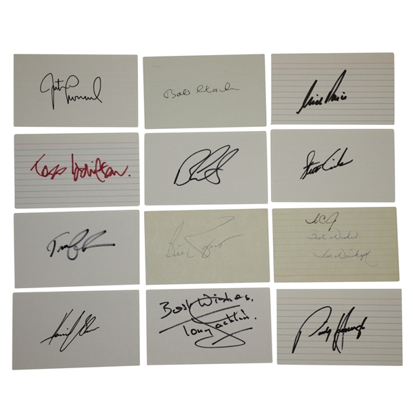 Open Winners Stenson, Rogers, Harrington, Jacklin & Others Signed Cards JSA ALOA