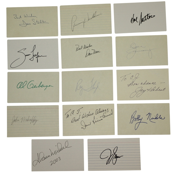 PGA Champ Winners Floyd, Fisterwald, Hebert, Marr, Geiberger & Others Signed Cards JSA ALOA