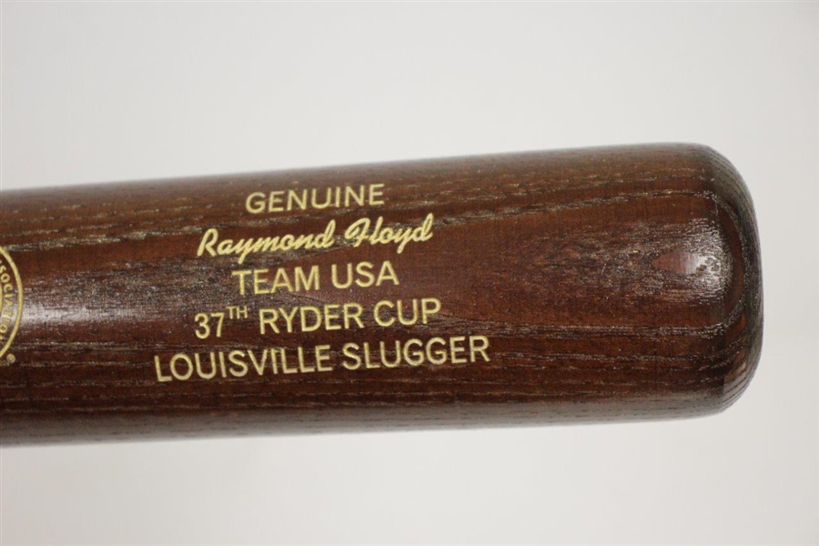 Ray Floyd's 2008 Valhalla Ryder Cup Team USA Louisville Slugger Wooden Bat