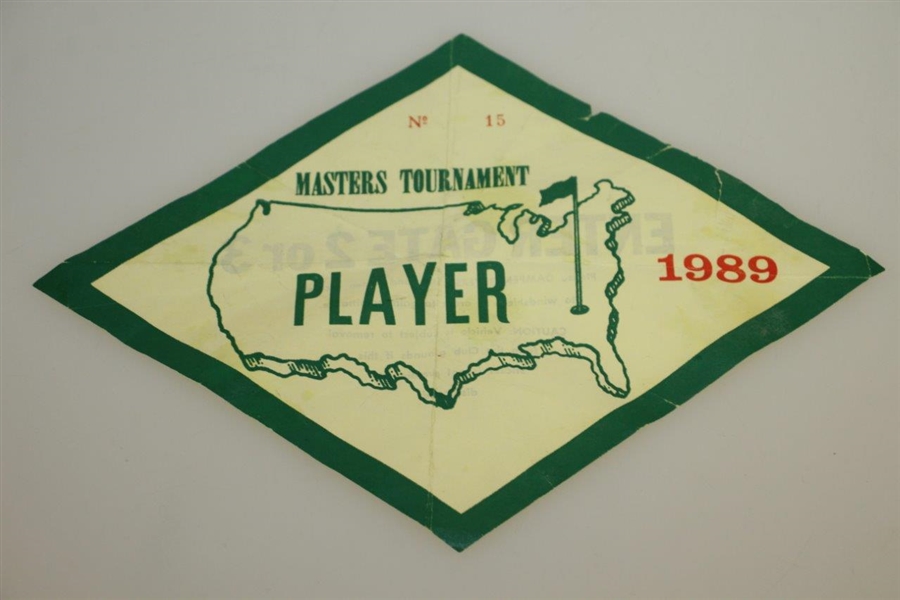 Ray Floyd's 1989 & 1991 Masters Tournament Player / Contestant Parking Passes