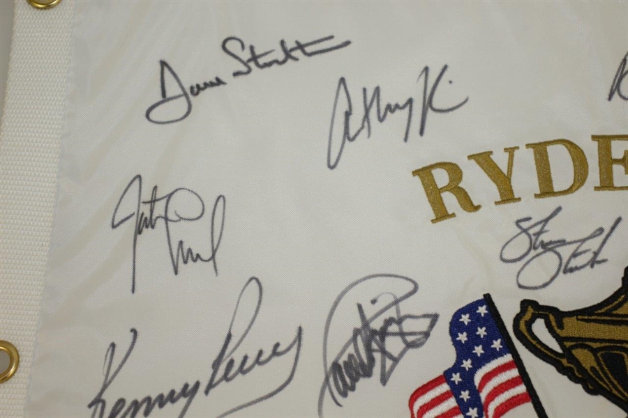 Ray Floyd's 2008 Ryder Cup Valhalla Team USA Signed Embroidered Flag - Vice Captain JSA ALOA