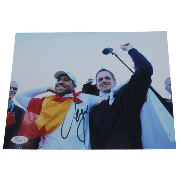 Sergio Garcia and Luke Donald Signed 8 x 10 Photo JSA #M42675