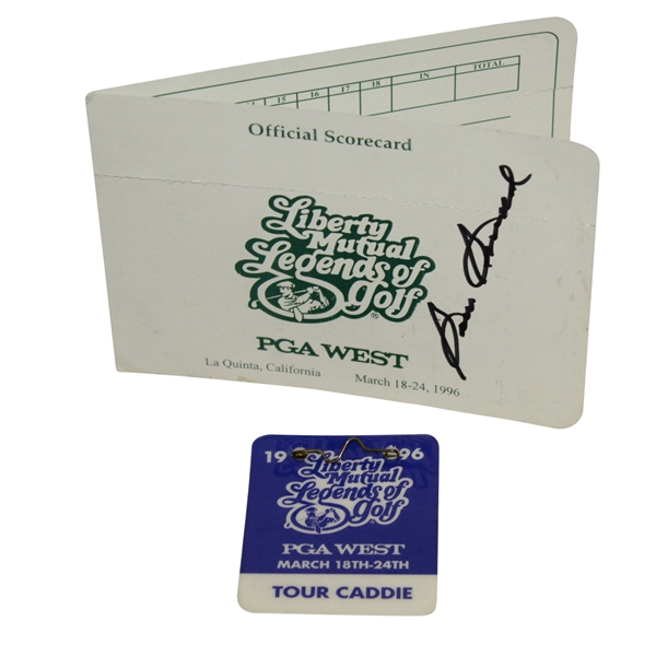 Sam Snead Signed Unused Legends of Golf Scorecard & Badge PSA/DNA #P34684