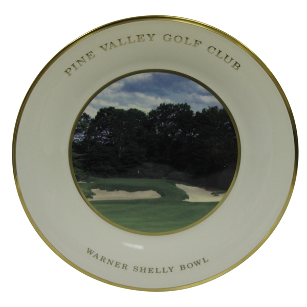 Pine Valley Golf Club Warner Shelly Bowl Ceramic Plate - Featuring 8th Hole