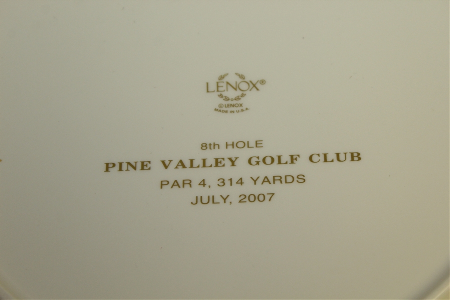 Pine Valley Golf Club Warner Shelly Bowl Ceramic Plate - Featuring 8th Hole