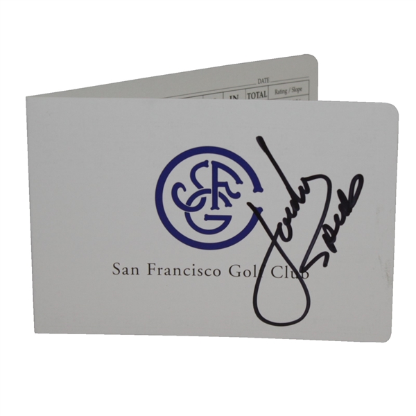 Jordan Spieth Signed San Francisco Scorecard - Full Signature! JSA ALOA