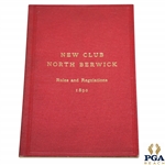 1890 North Berwick New Club Rules & Regulations and List of Members Booklet