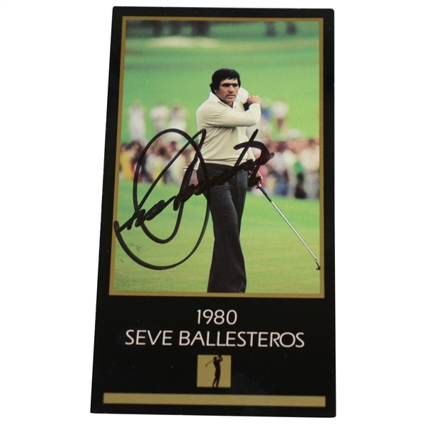Seve Ballesteros Signed 1980 Grand Slam Ventures Masters Card JSA ALOA