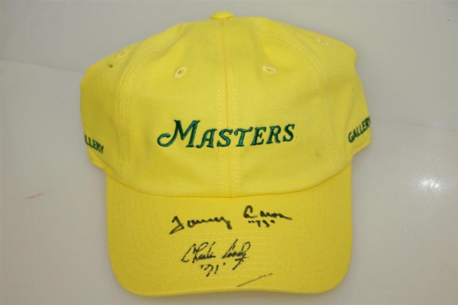 Aaron & Coody Signed Masters Gallery Hat w/ Years & Casper Signed Spec Guide JSA ALOA