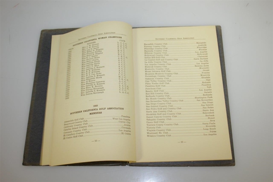 1925 History of Golf in Southern California 1st Ed. Book