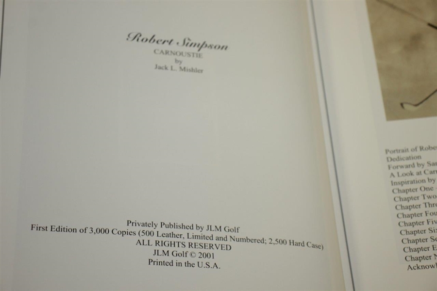 'Robert Simpson - Carnoustie'  Book by Jack L. Mishler