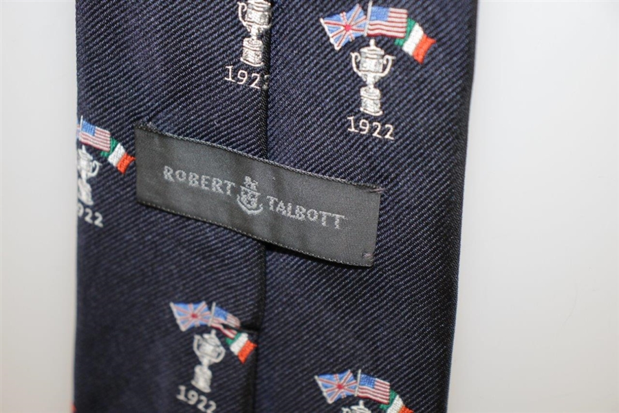 1922 Walker Cup Trophy Robert Talbott Navy Blue Tie